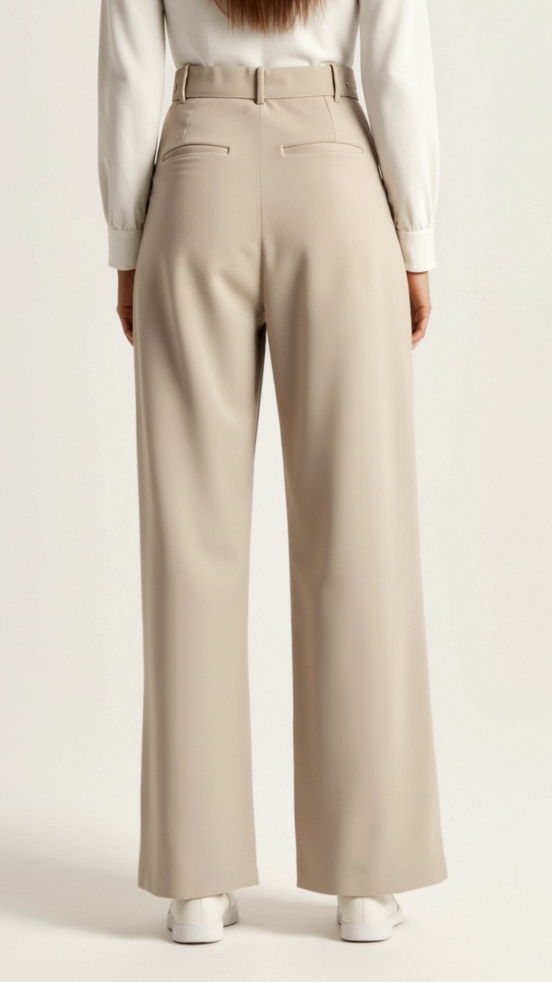Women's High Waist Front-Pleated Flowing Wide-Leg Pants
