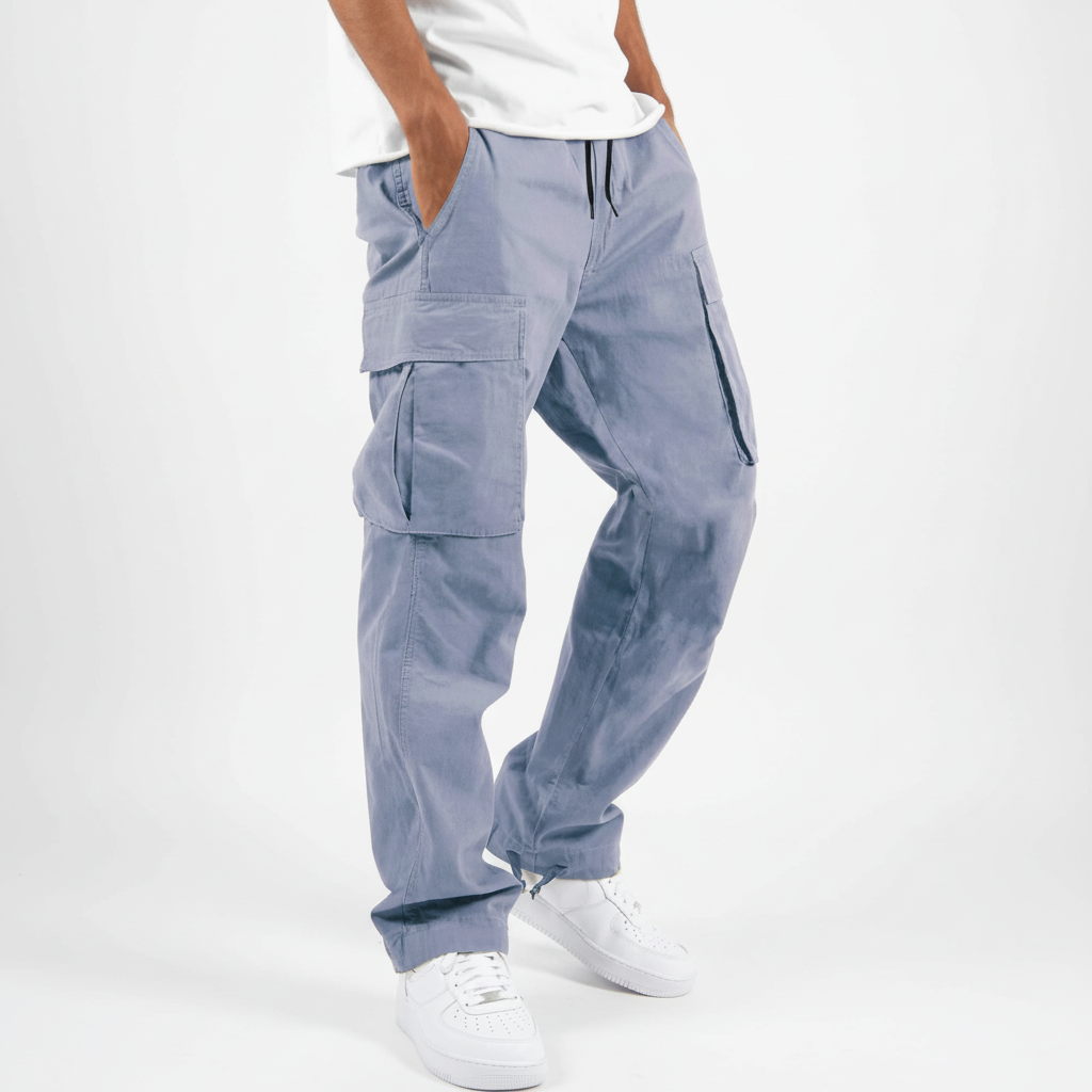 Men's Loose-Fit Utility Cotton Cargo Sweatpants