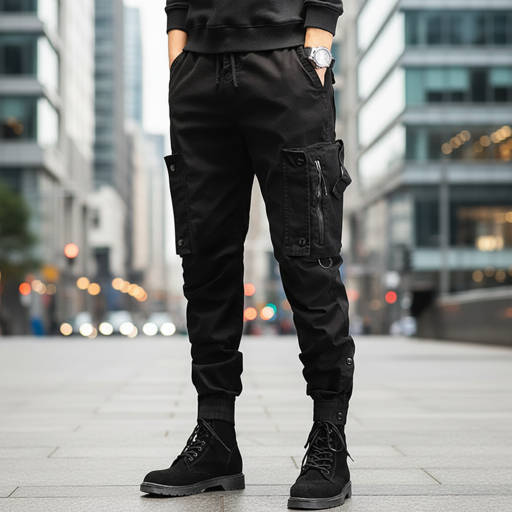 Men's Stretch Slim Utility Cargo Jogger Pants