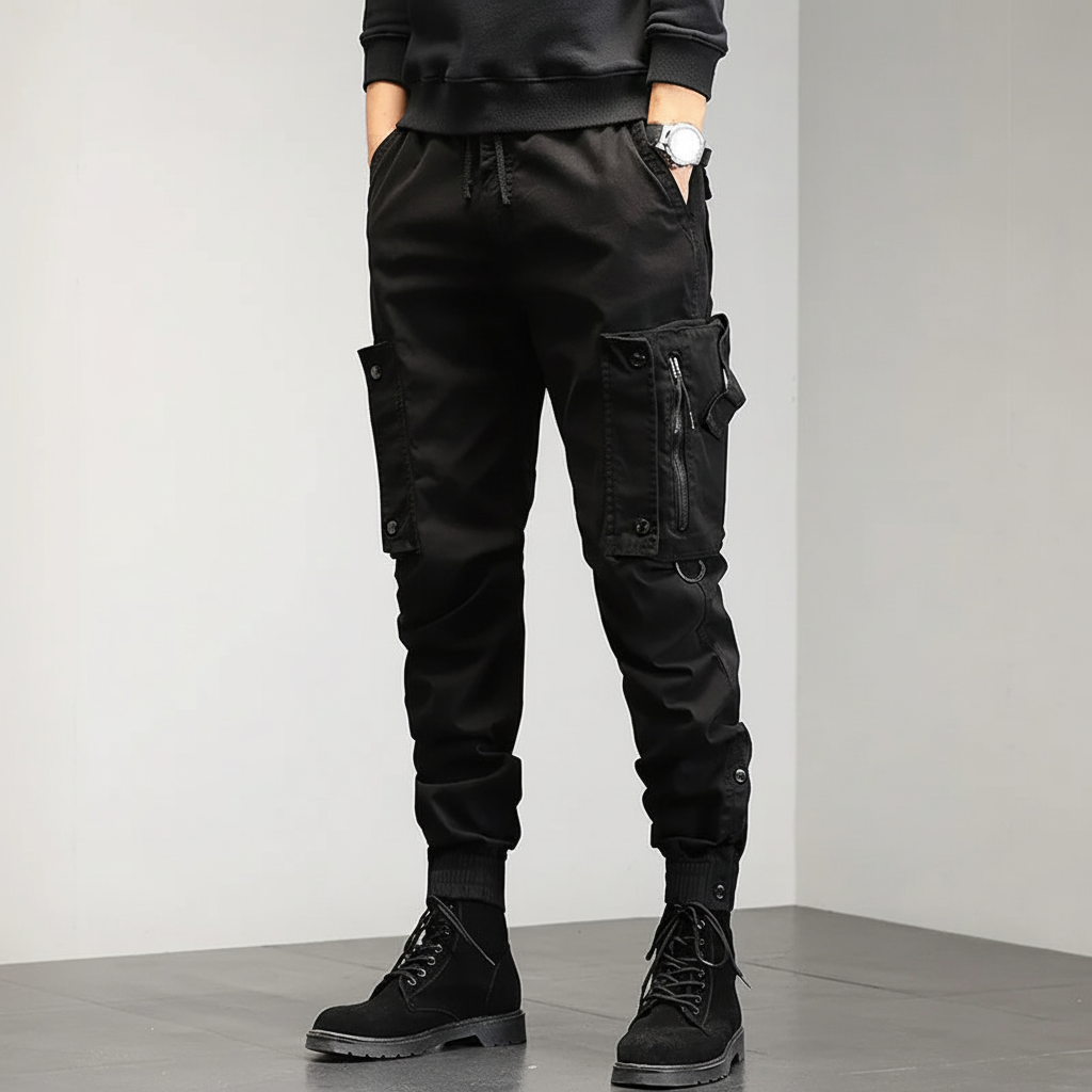 Men's Stretch Slim Utility Cargo Jogger Pants