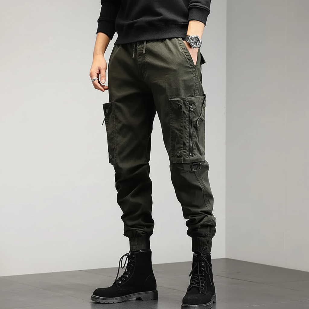 Men's Stretch Slim Utility Cargo Jogger Pants