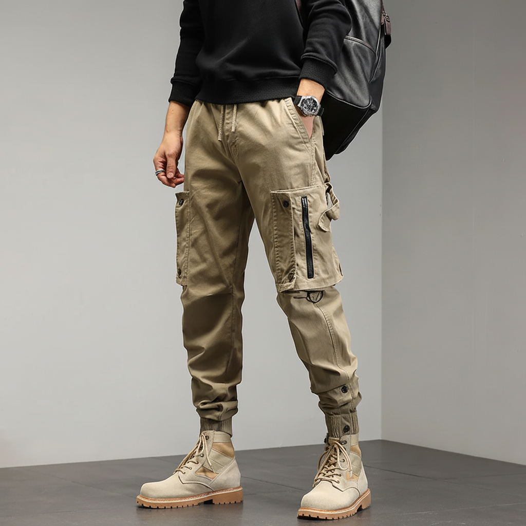 Men's Stretch Slim Utility Cargo Jogger Pants