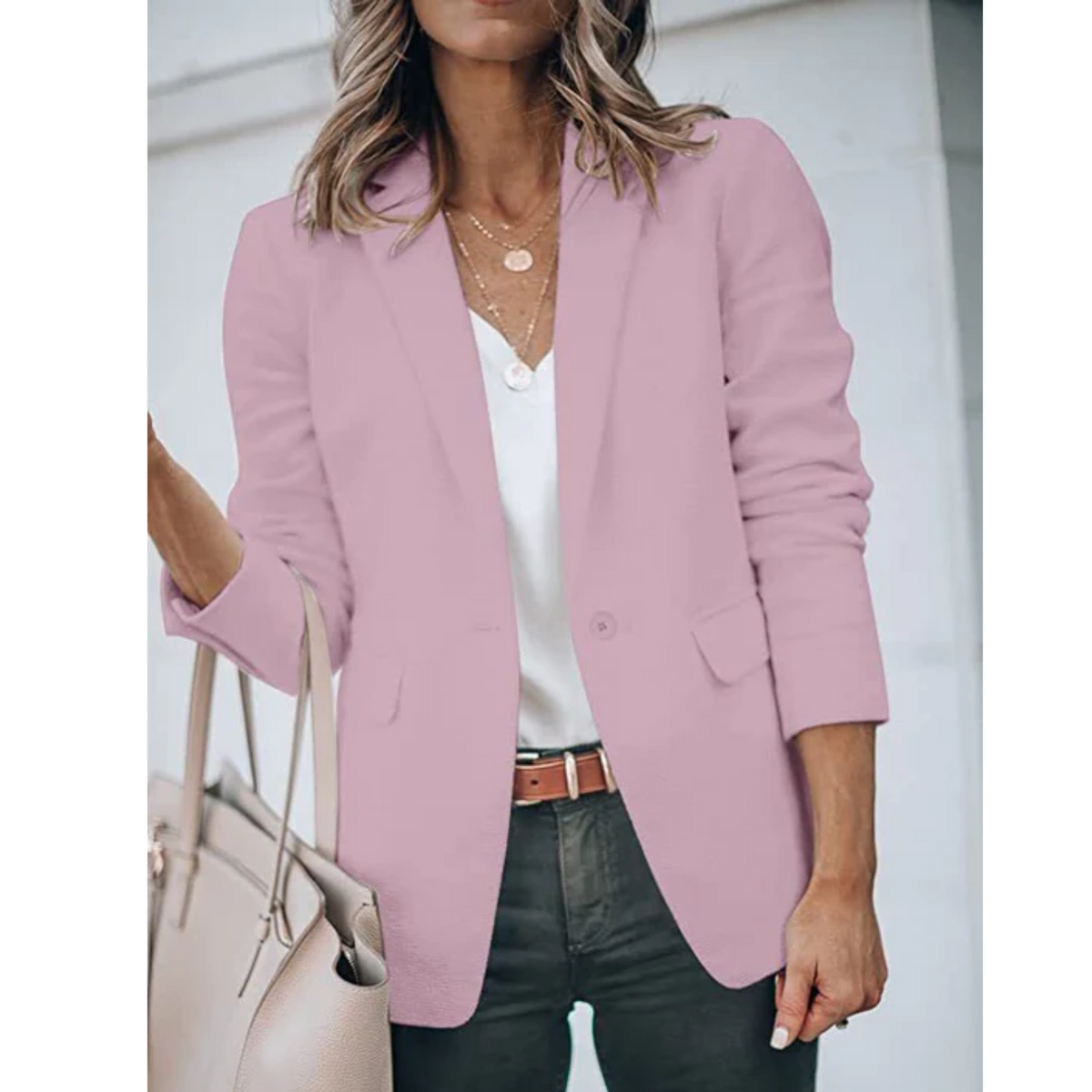 Women's Tailored Open-Front Office Blazer
