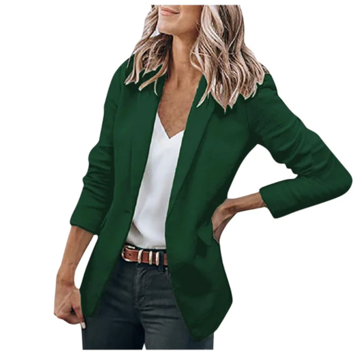 Women's Tailored Open-Front Office Blazer