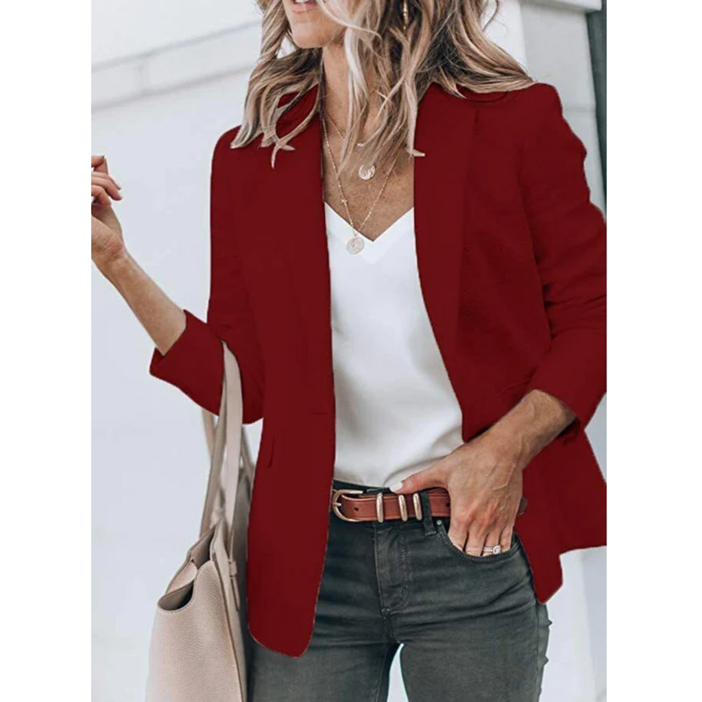 Women's Tailored Open-Front Office Blazer