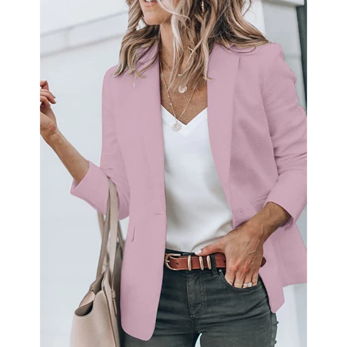 Women's Tailored Open-Front Office Blazer