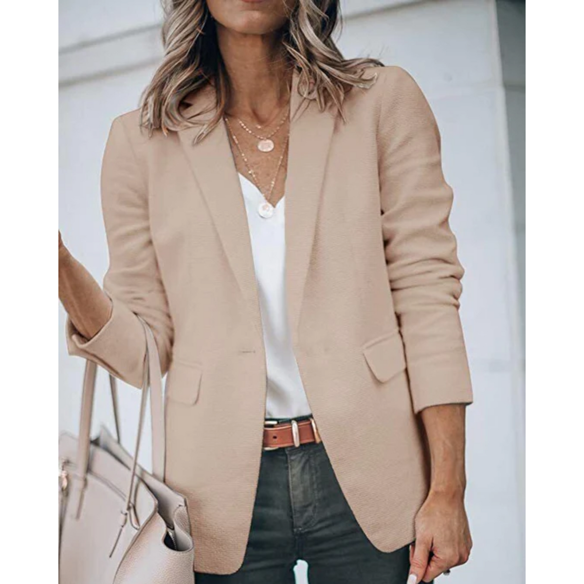 Women's Tailored Open-Front Office Blazer