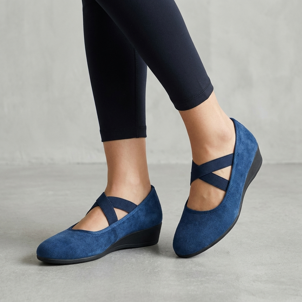 Women's Orthopedic Criss-Cross Strappy Wedge Sandals