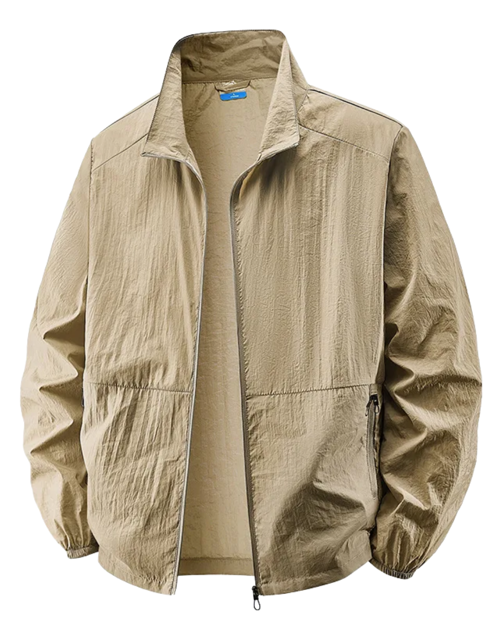 Men's Zip Front Light Jacket with Collar