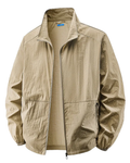 Men's Zip Front Light Jacket with Collar