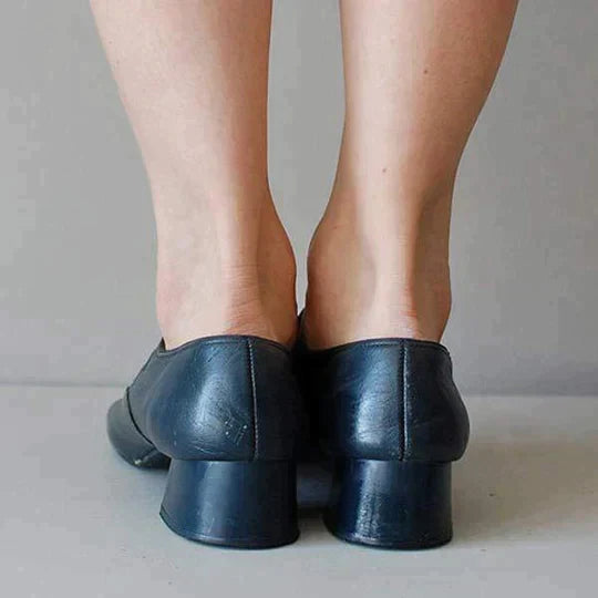 Women's Single Buckle Strap Leather Mary Jane Shoes