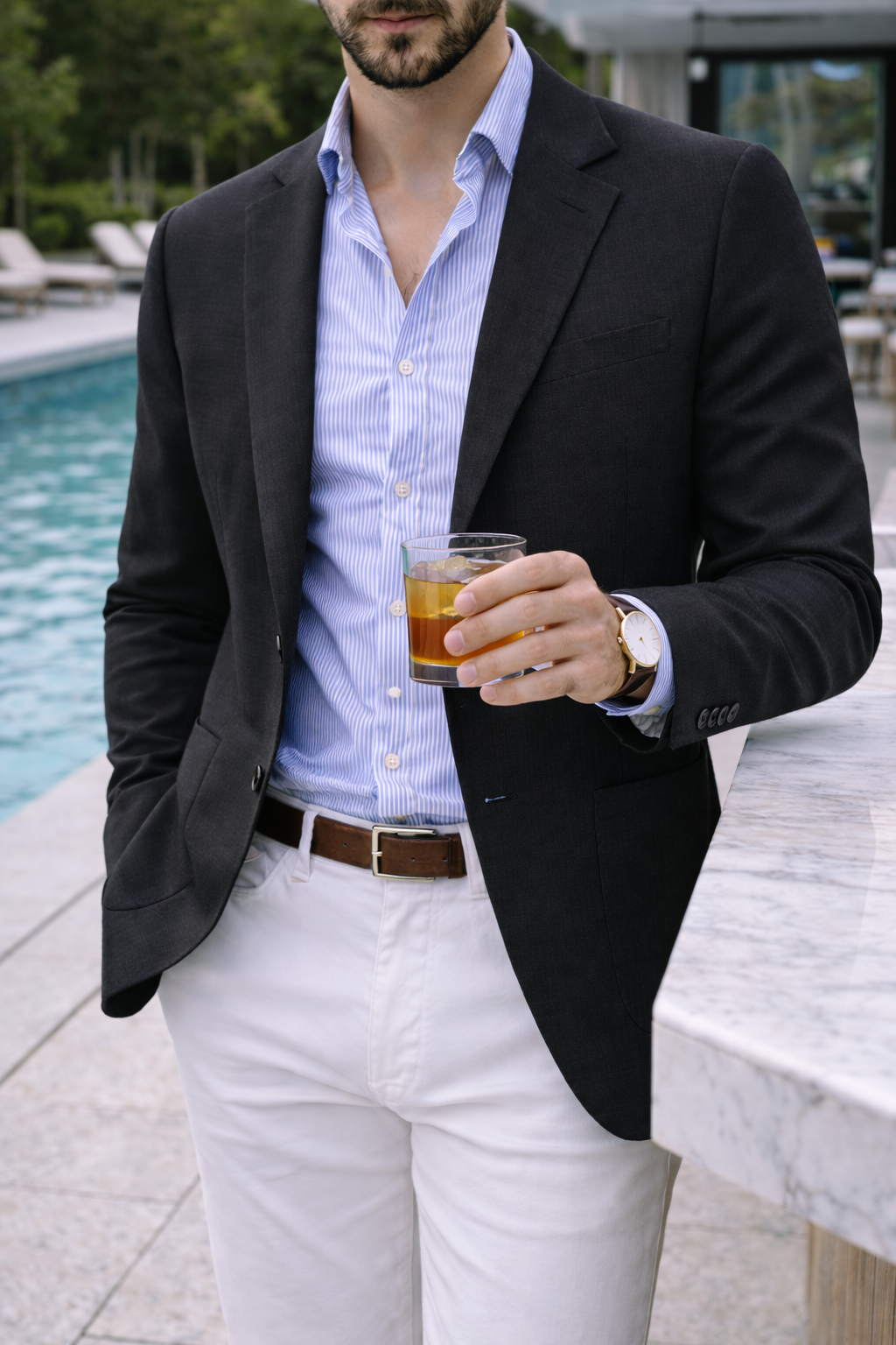 Men's Soft Knit Smart Casual Tailored Jacket