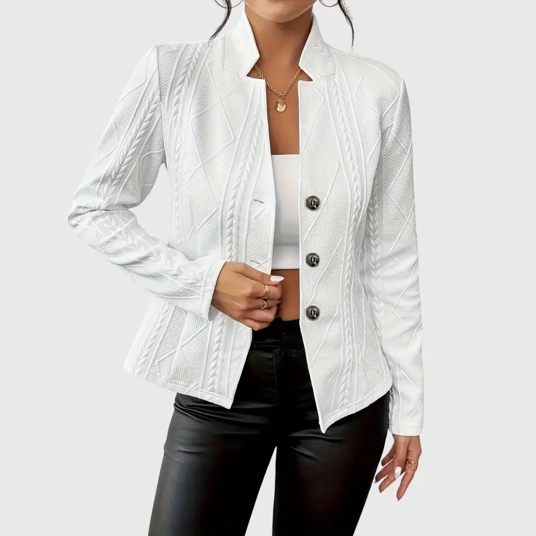 Women's Quilted Double-Breasted Tailored Jacket