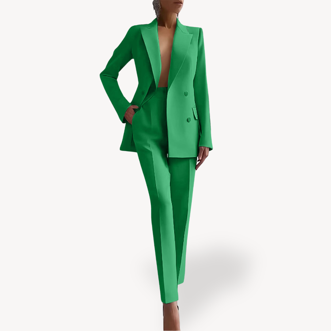 Women's Single Breasted Work Formal Pantsuit