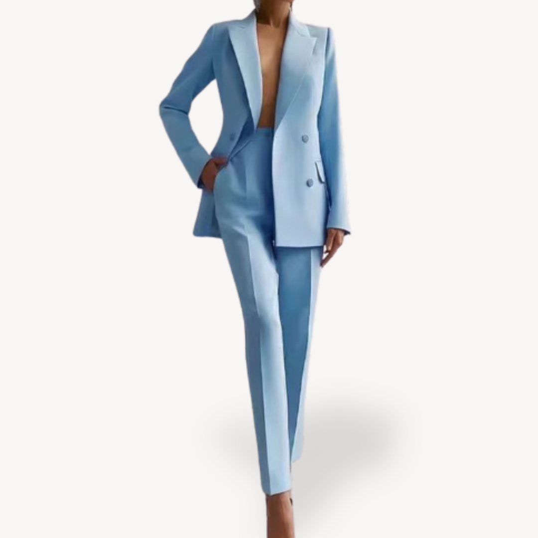 Women's Single Breasted Work Formal Pantsuit