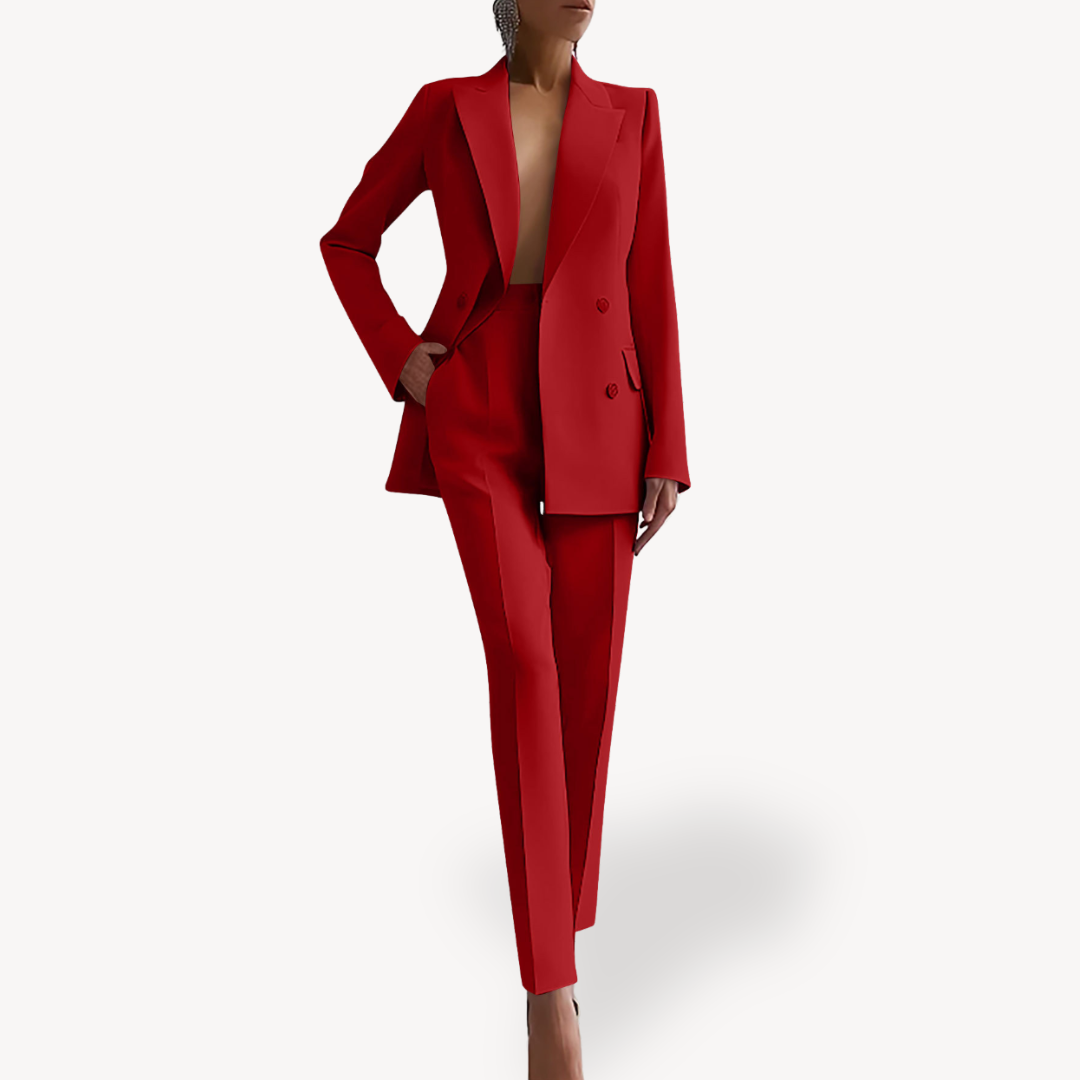 Women's Single Breasted Work Formal Pantsuit