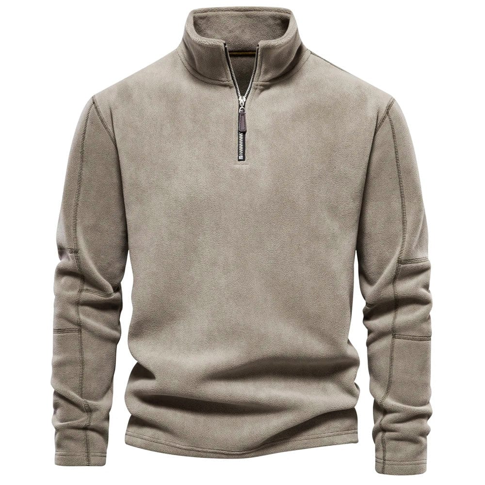 Men's Warm Casual Fleece Quarter Zip Pullover