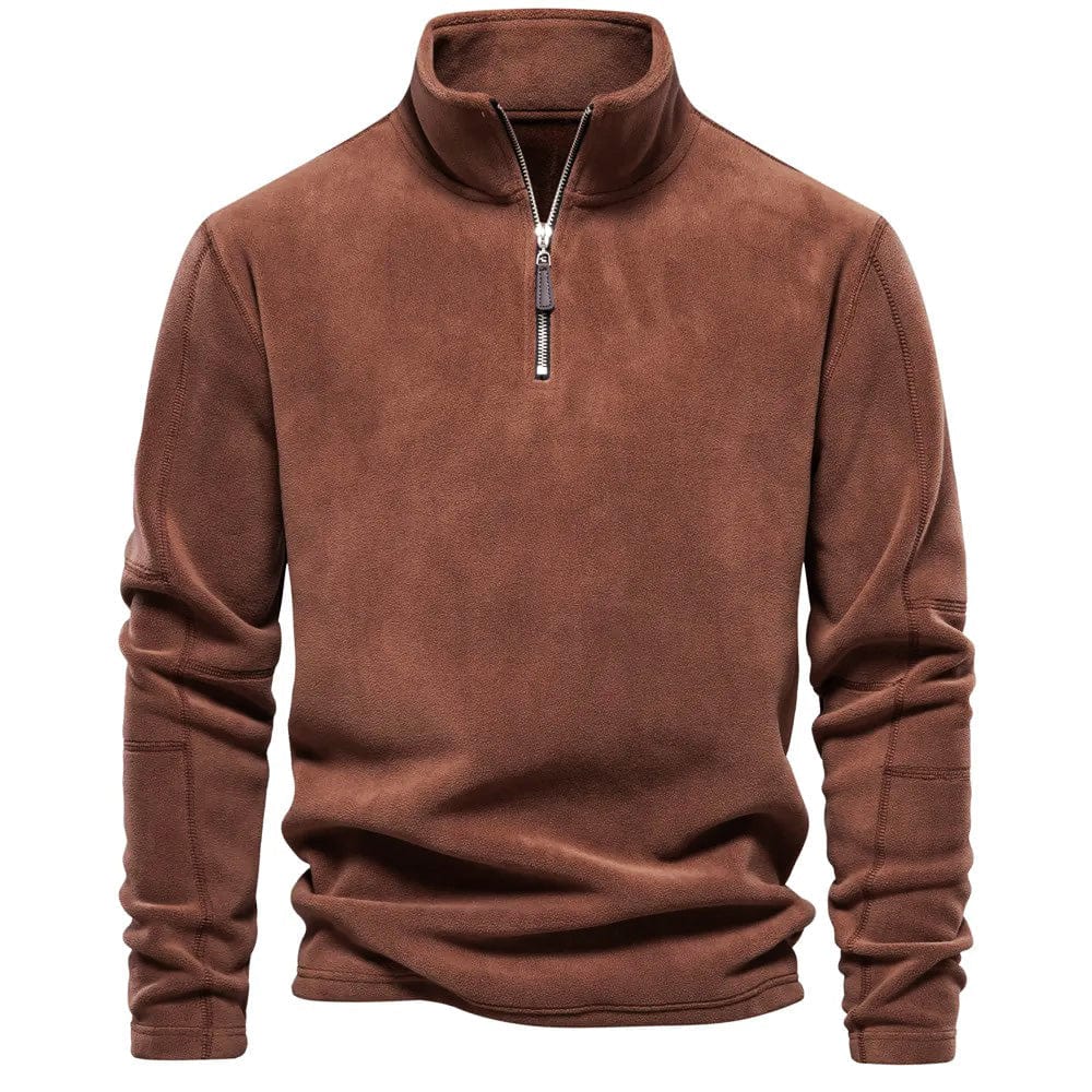 Men's Warm Casual Fleece Quarter Zip Pullover