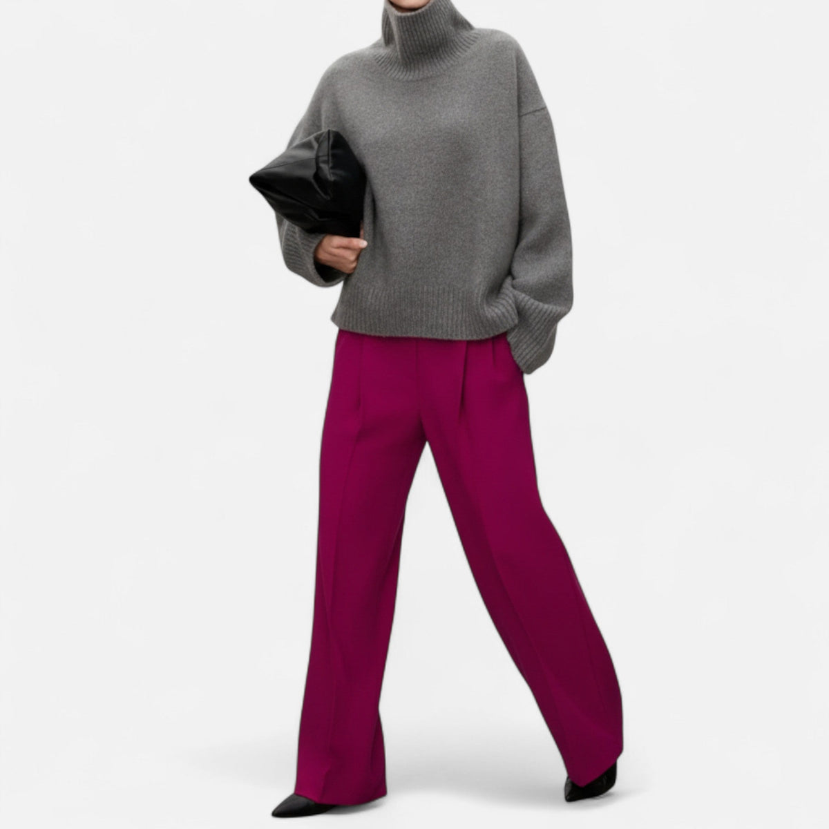 Women's Classic Pure Wool High Neck Pullover