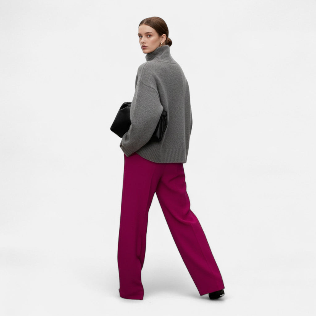 Women's Classic Pure Wool High Neck Pullover