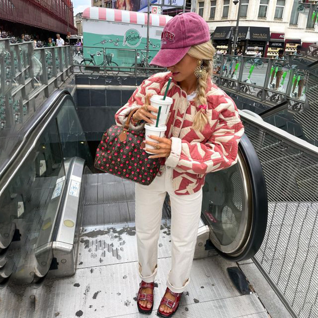 Women's Floral Print Light Layering Coat