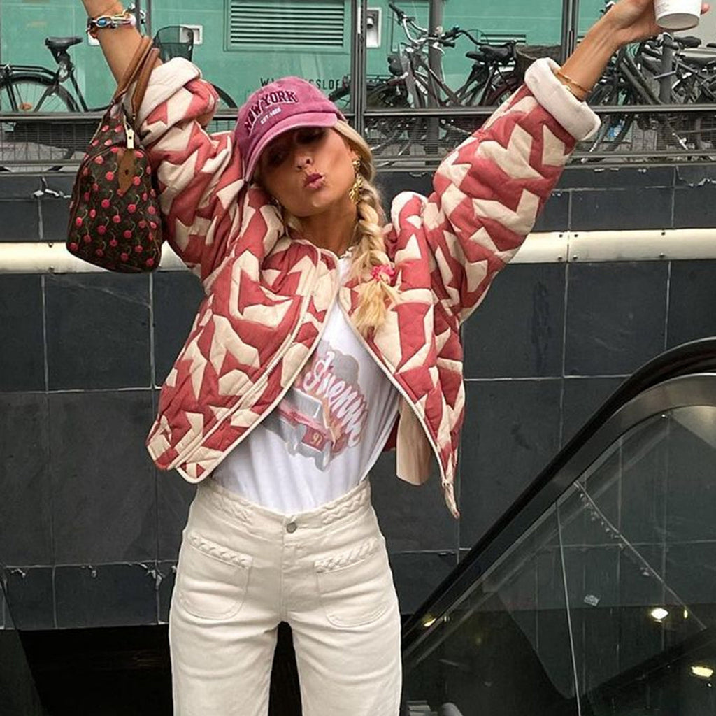 Women's Floral Print Light Layering Coat