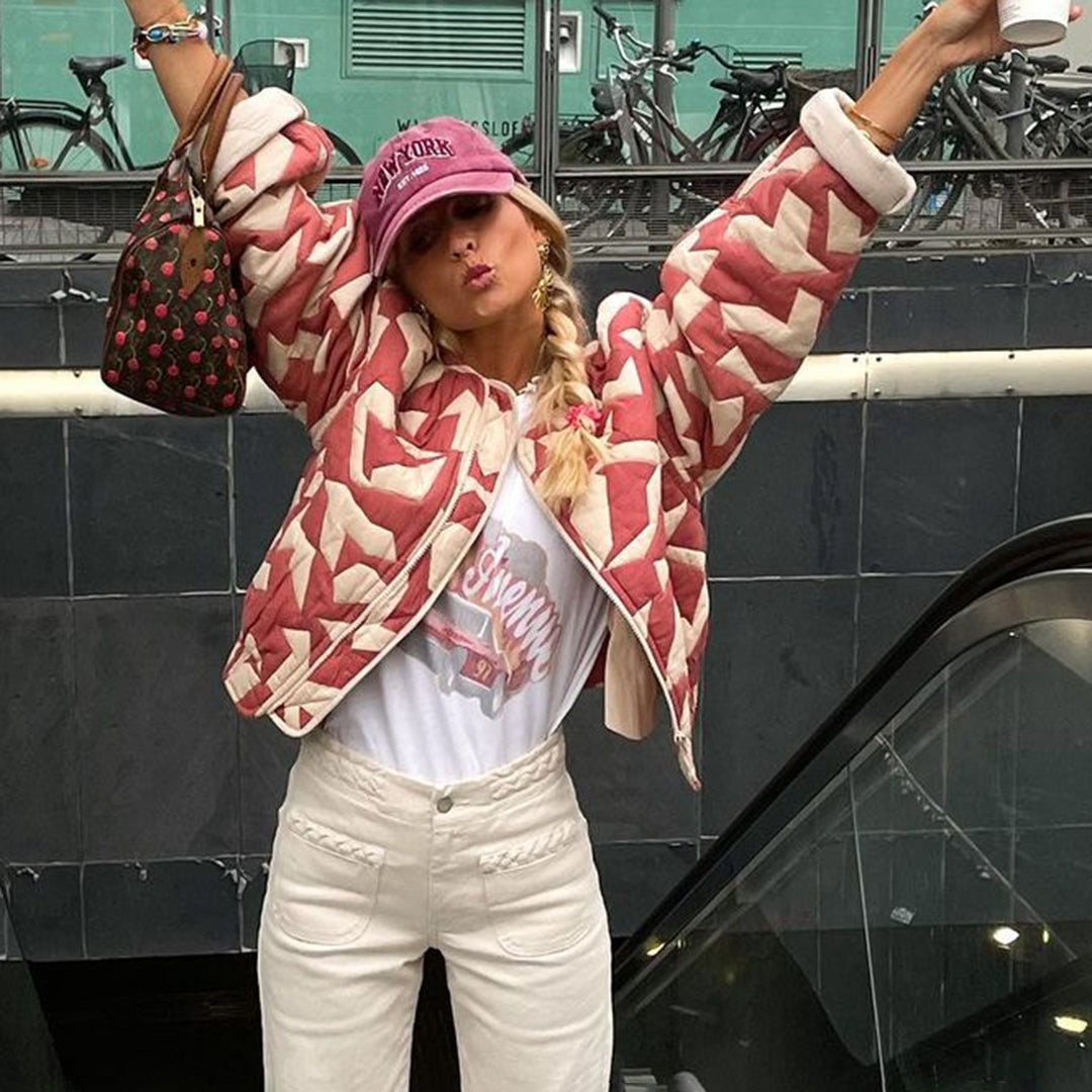 Women's Floral Print Light Layering Coat