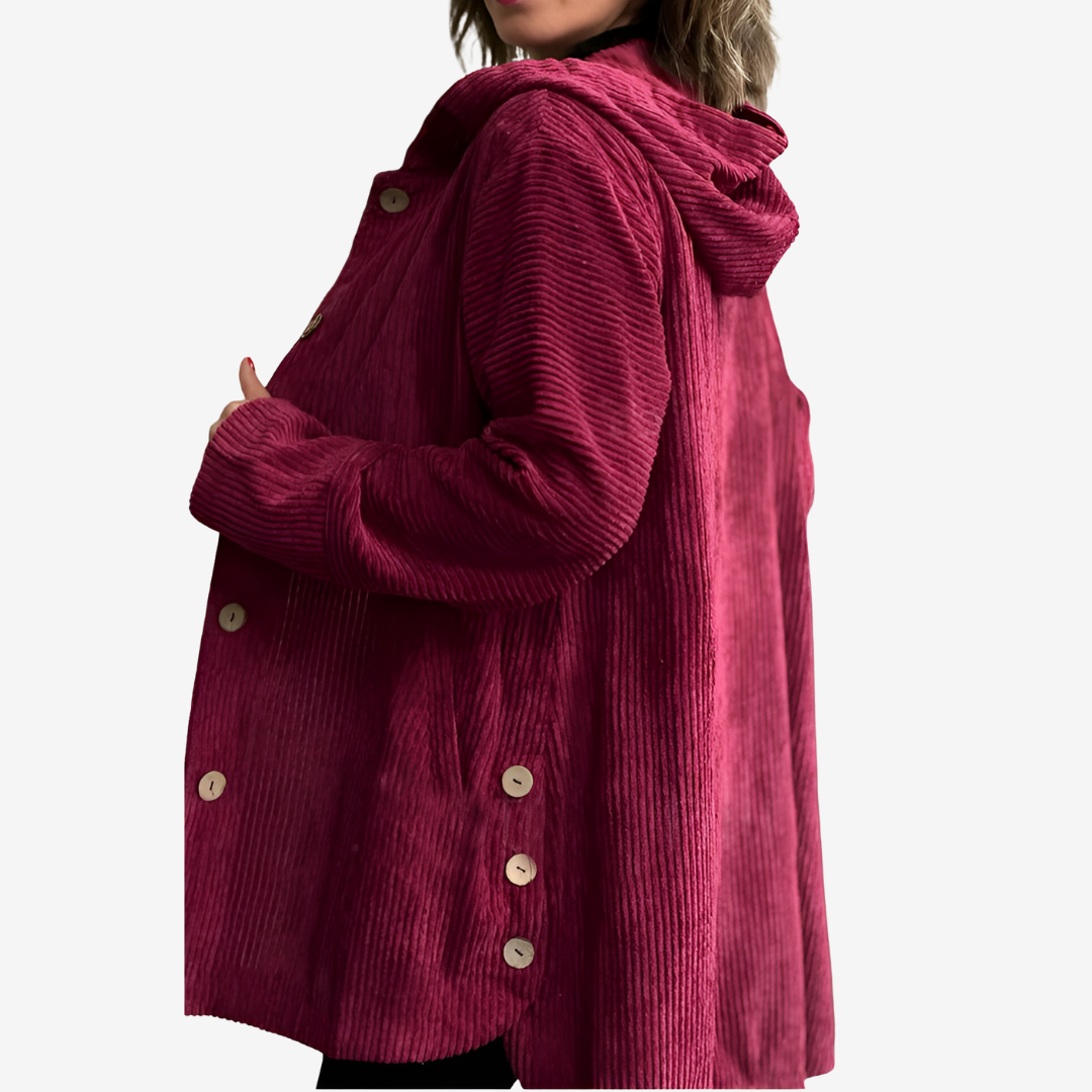 Women's Hooded Longline Ribbed Front-Button Knit Sweater Cardigan