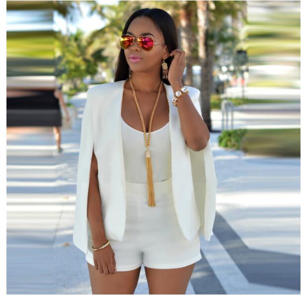 Women's Cape Style Open Front Statement Blazer