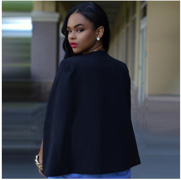 Women's Cape Style Open Front Statement Blazer