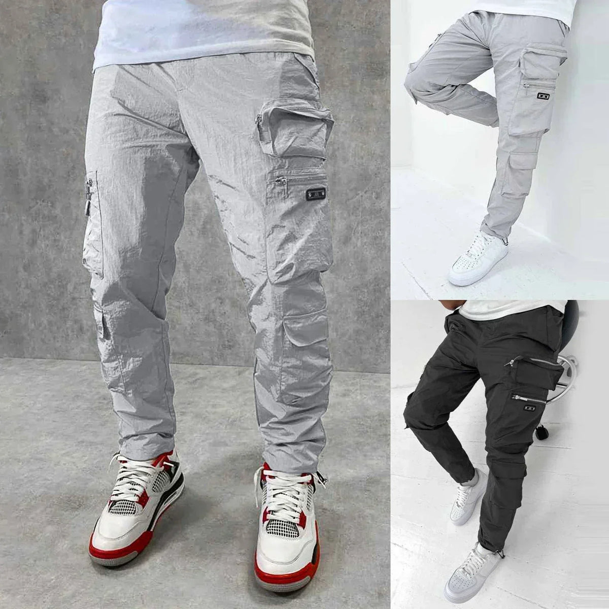 Men's Durable Cotton Polyester Blend Cargo Pants