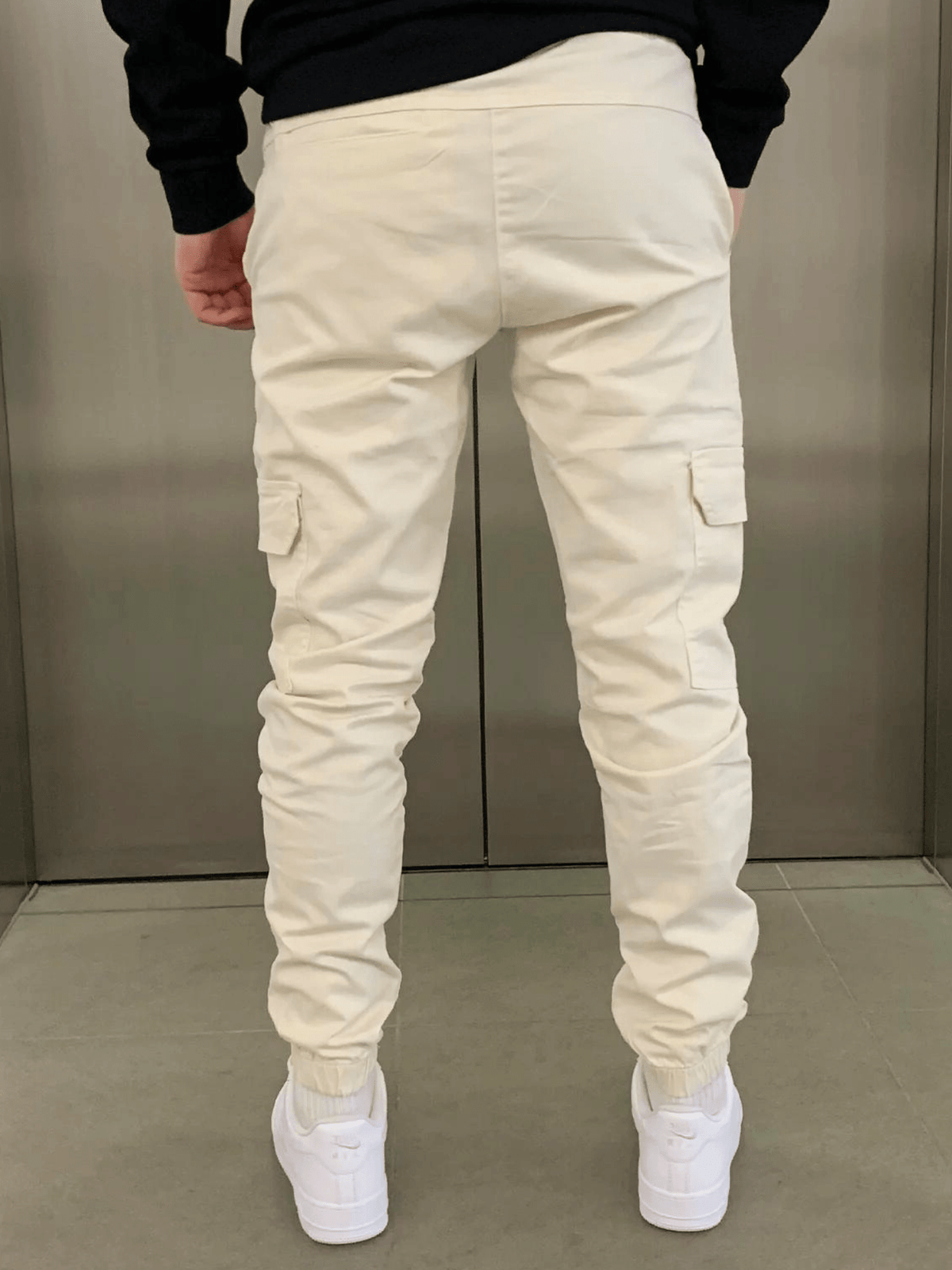 Men's Adjustable Tie-Waist Side-Pocket Cargo Pants
