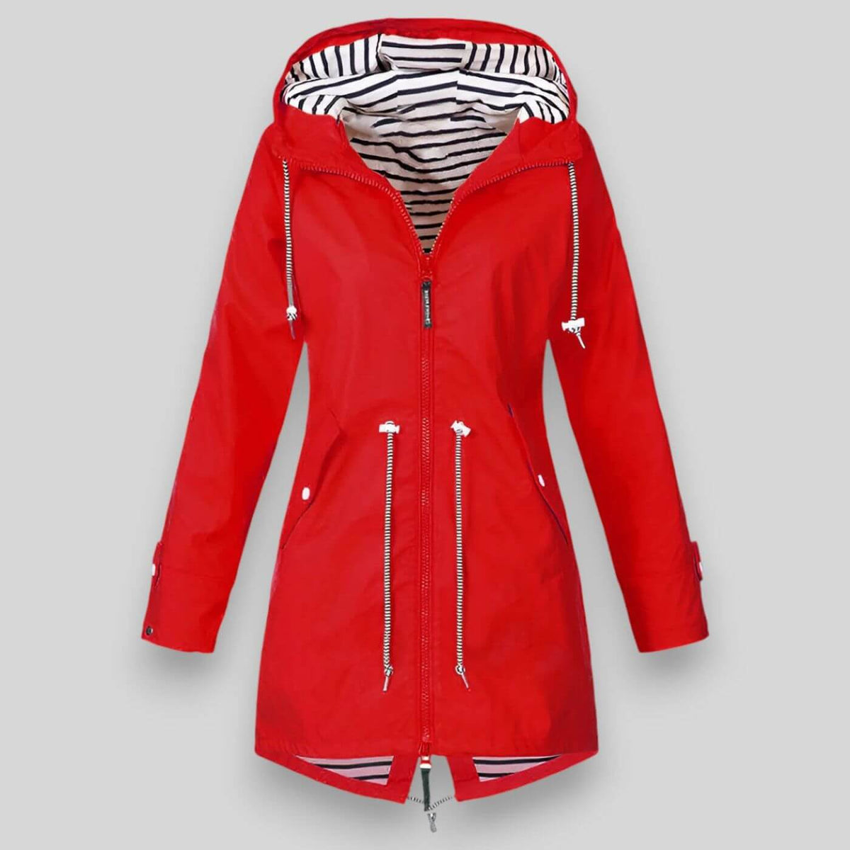 Women's Zip-Front Hooded Straight Cut Parka
