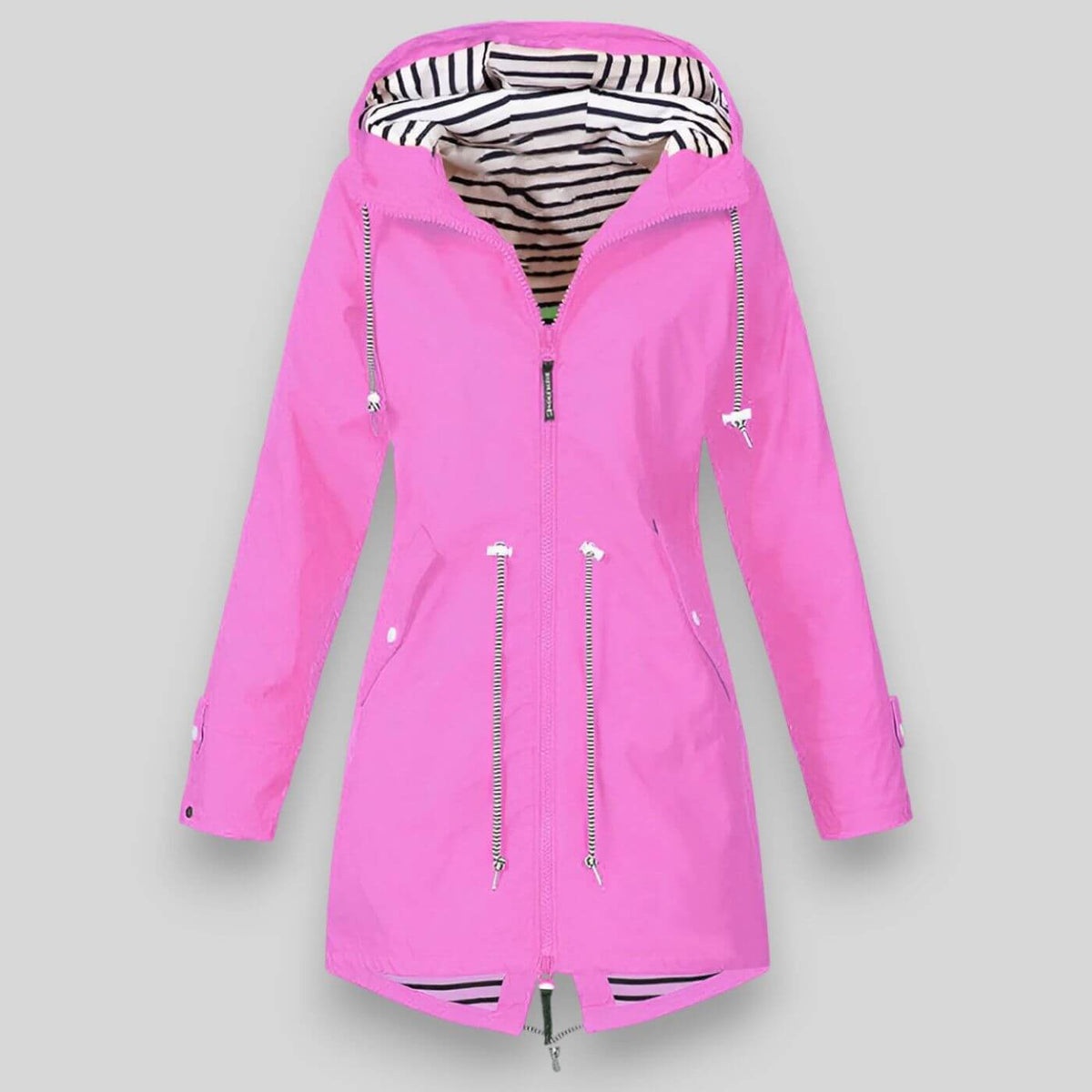 Women's Zip-Front Hooded Straight Cut Parka