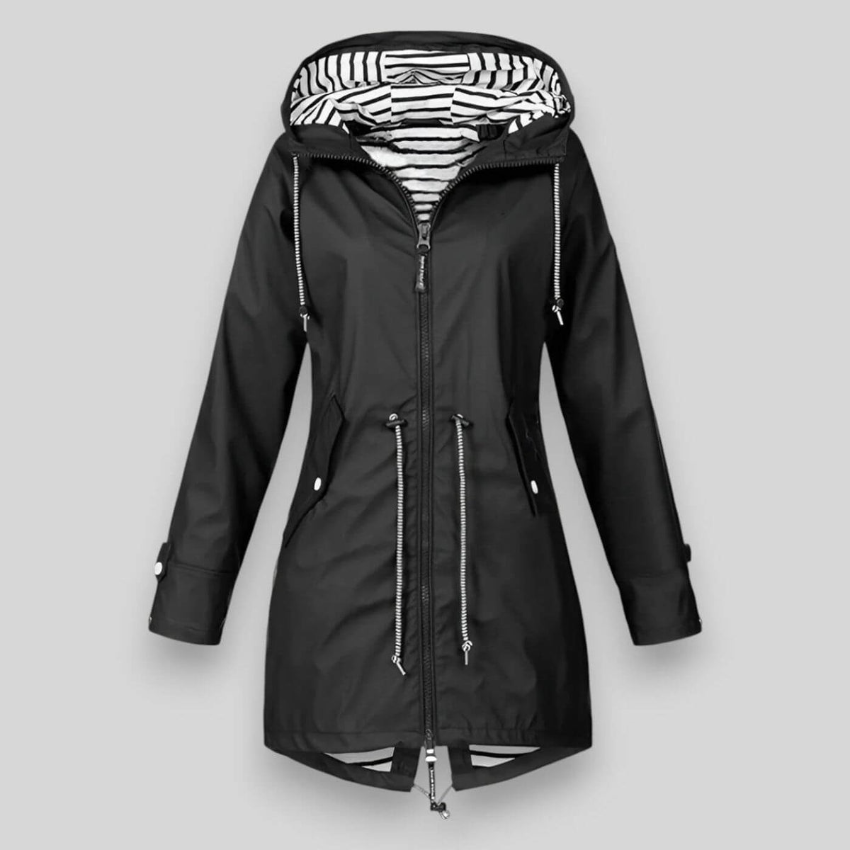 Women's Zip-Front Hooded Straight Cut Parka