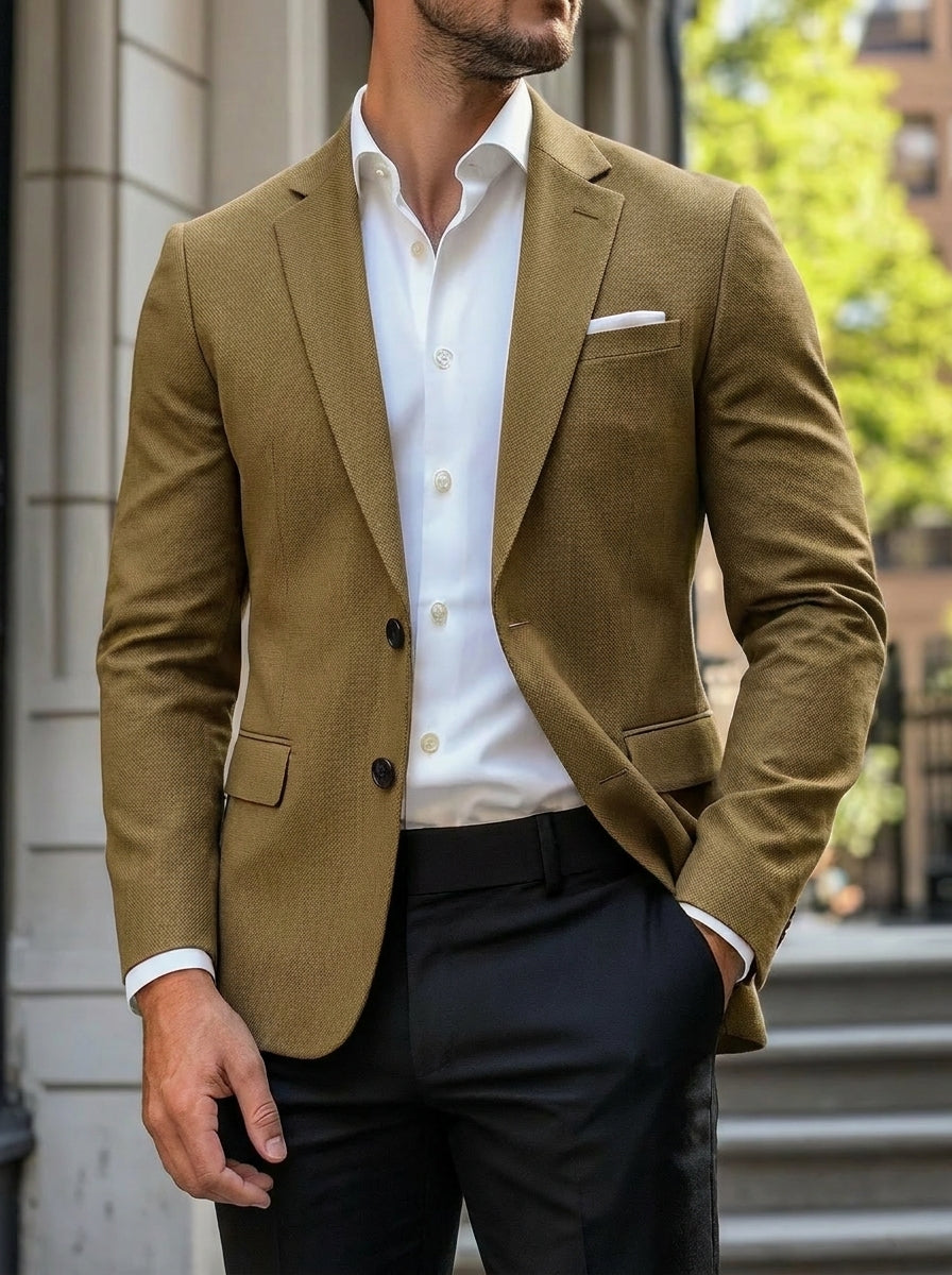 Men's Standard Fit Single Breasted Casual Sport Coat
