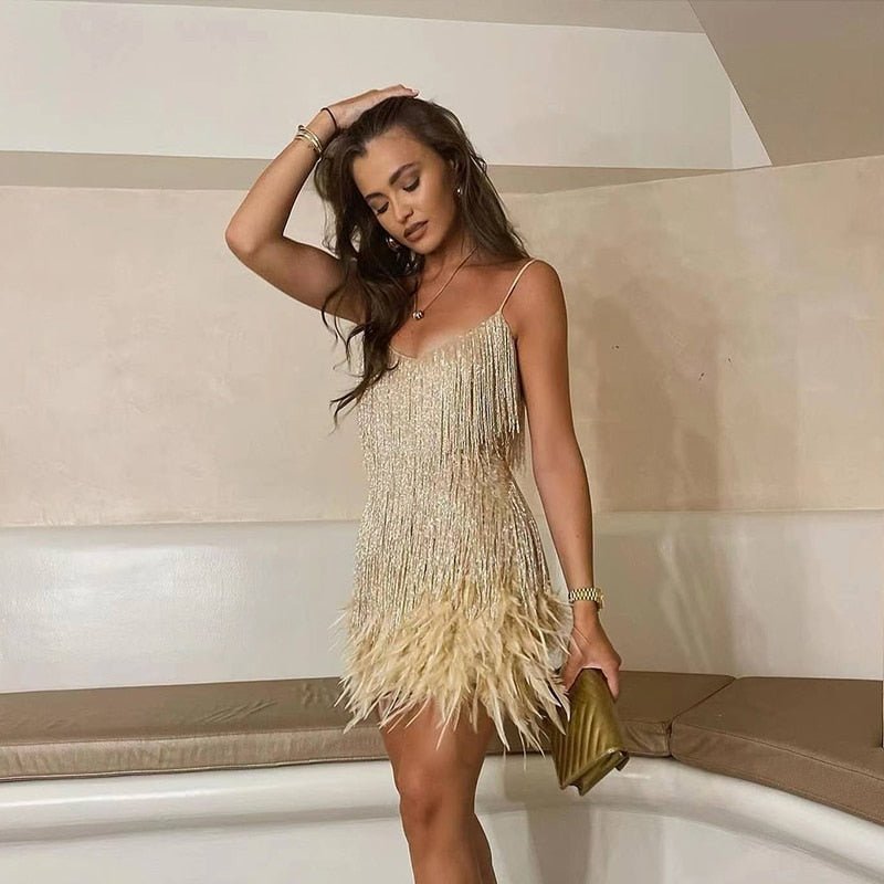 Women's Shimmering Sequin Fitted Cocktail Mini Dress