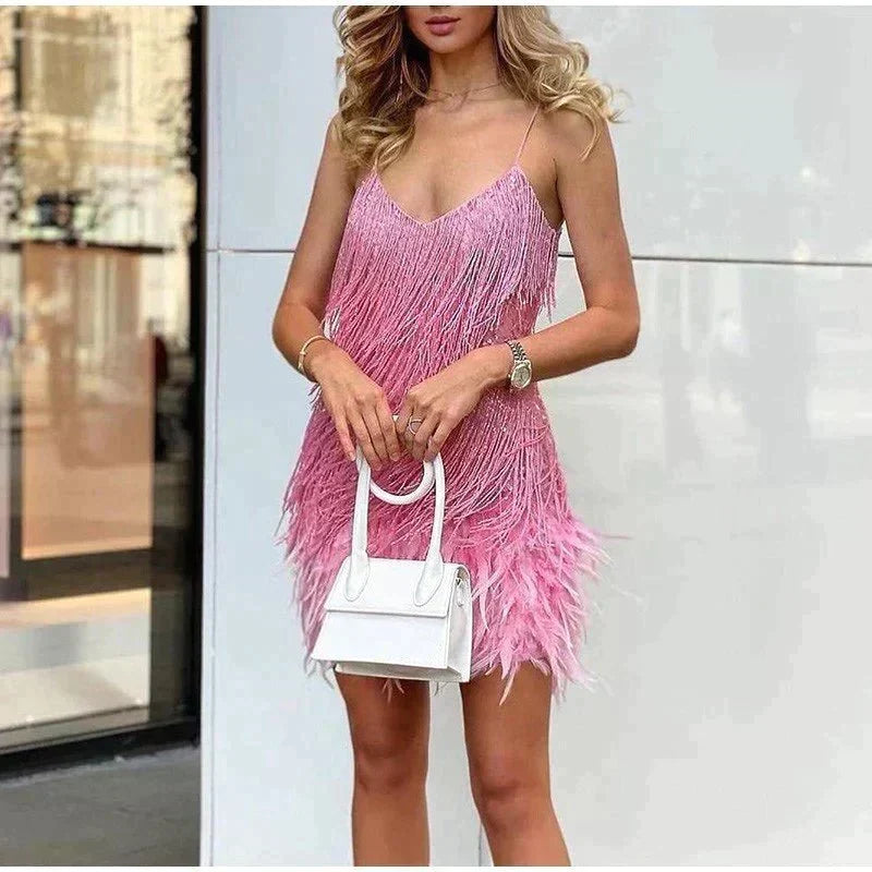 Women's Shimmering Sequin Fitted Cocktail Mini Dress