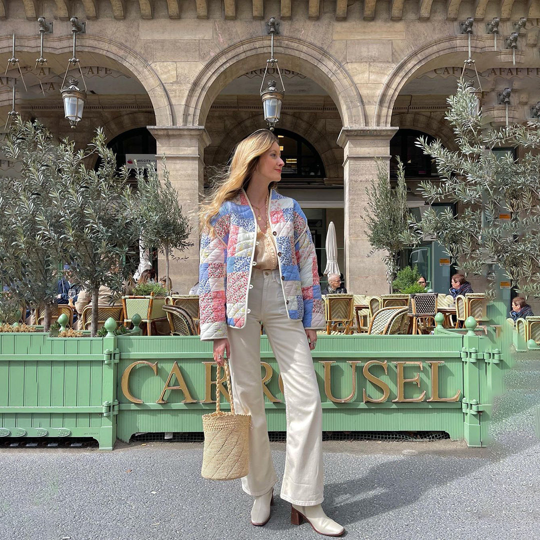 Women's Floral Print Light Layering Coat