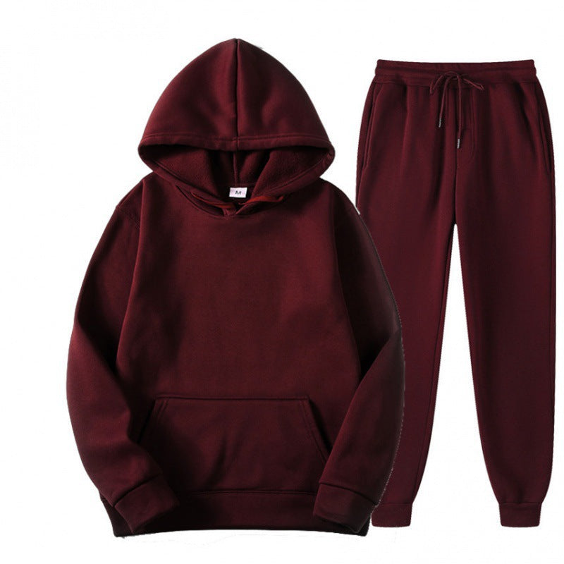 Men's Relaxed Hooded Pullover Tapered Jogger Set