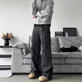 Men's Oversized Utility Pocket Loose Wide-Leg Cargo Pants