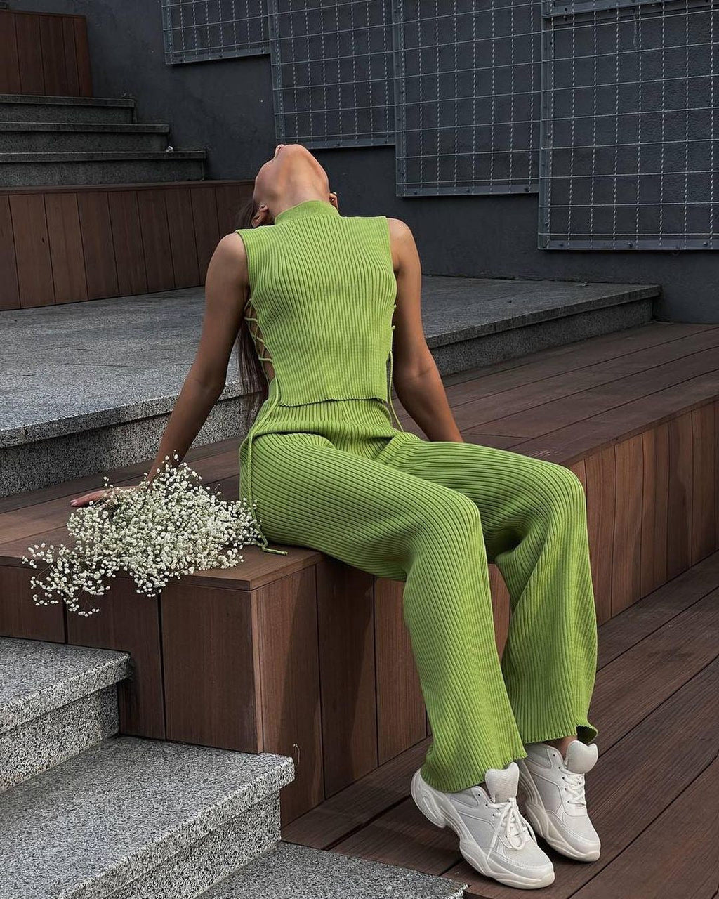 Women's Matching Vest and Pants Work Dinner Set