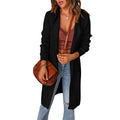 Women's Longline Soft Knit Cardigan with Rib Cuffs