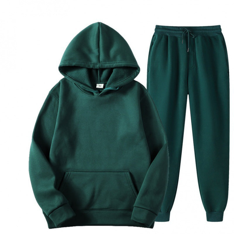 Men's Relaxed Hooded Pullover Tapered Jogger Set