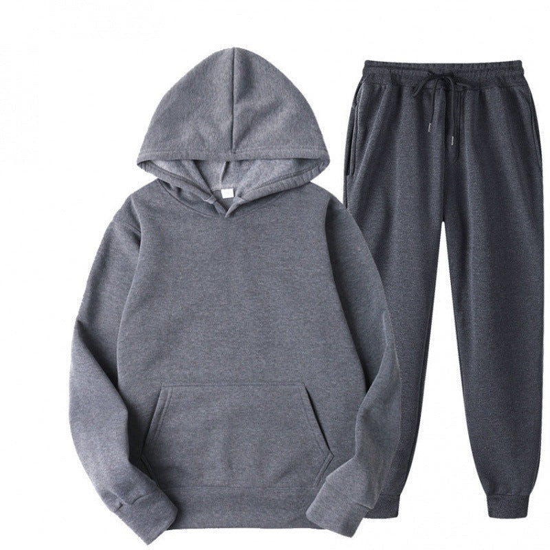Men's Relaxed Hooded Pullover Tapered Jogger Set