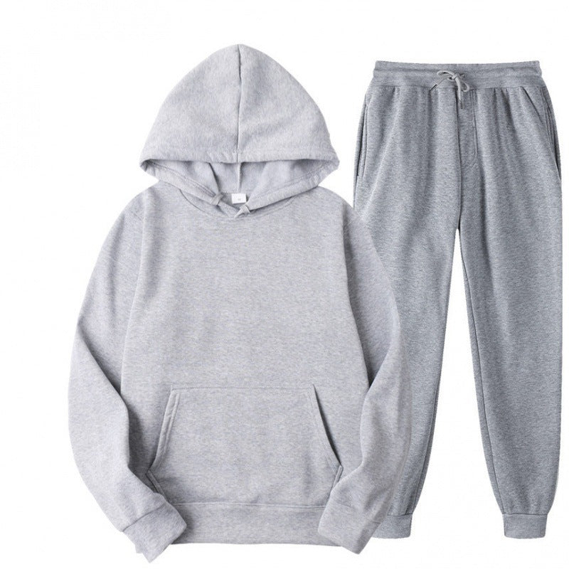 Men's Relaxed Hooded Pullover Tapered Jogger Set