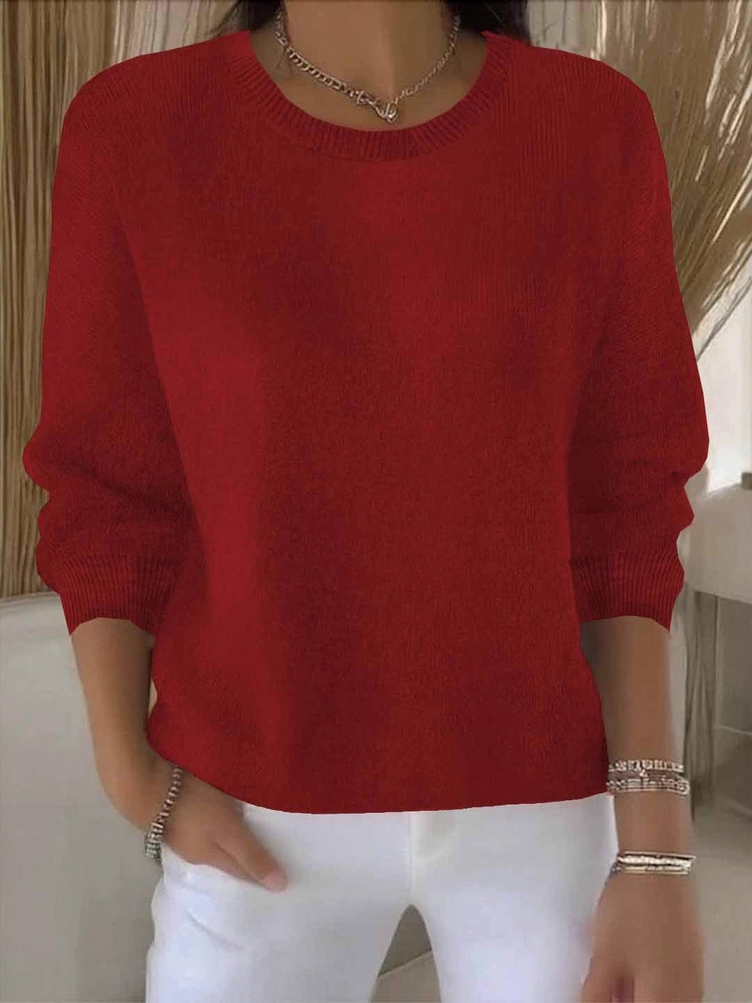 Women's Dressy Soft Knit Pullover for Everyday Wear