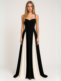 Women's Sweetheart Neckline Spaghetti Strap A-Line Maxi Gown