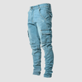 Men's Tapered Fit Cargo Pocket Denim Jeans