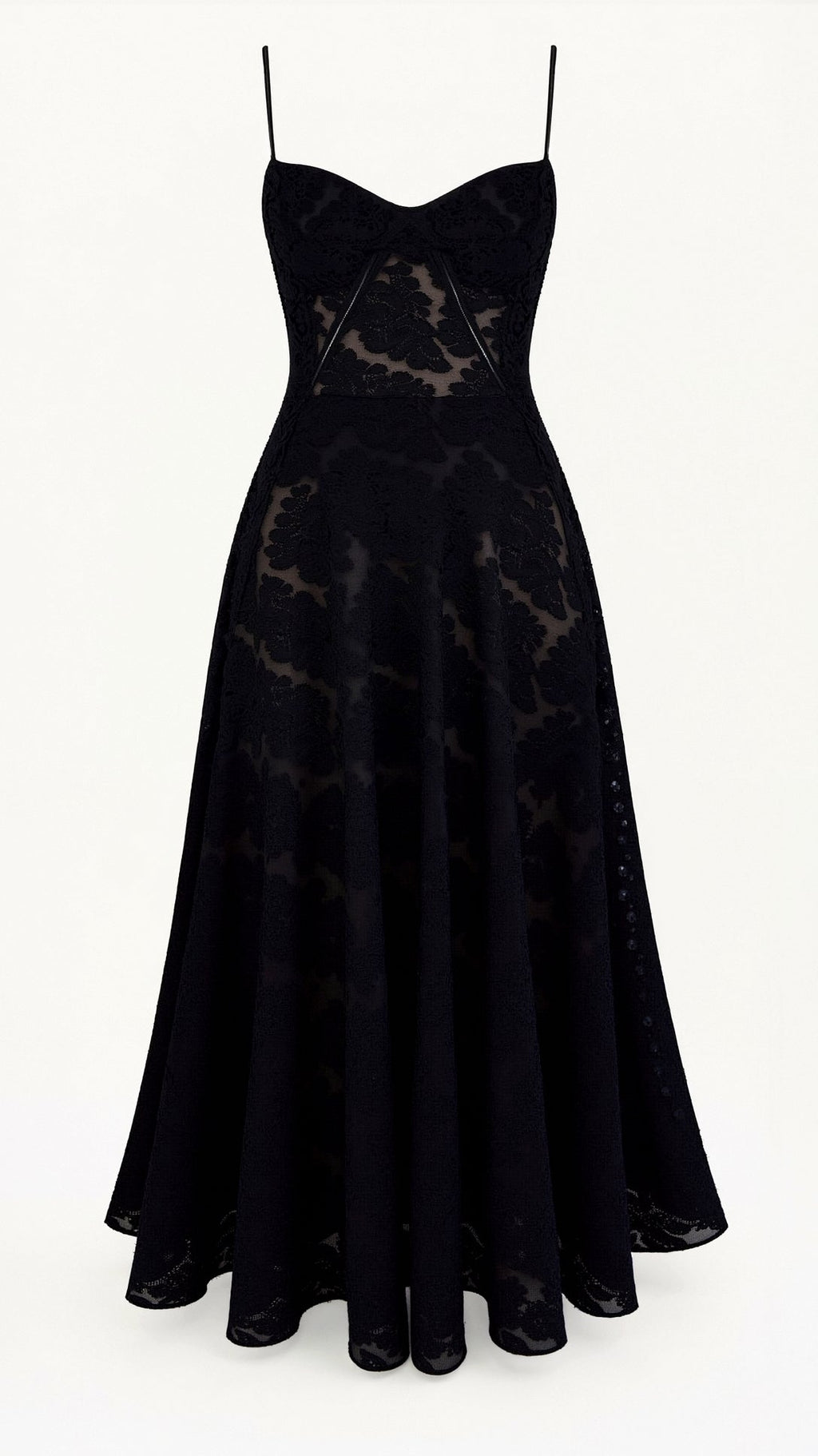 Women's Corset Lace-Up Back A-Line Slip Maxi Dress